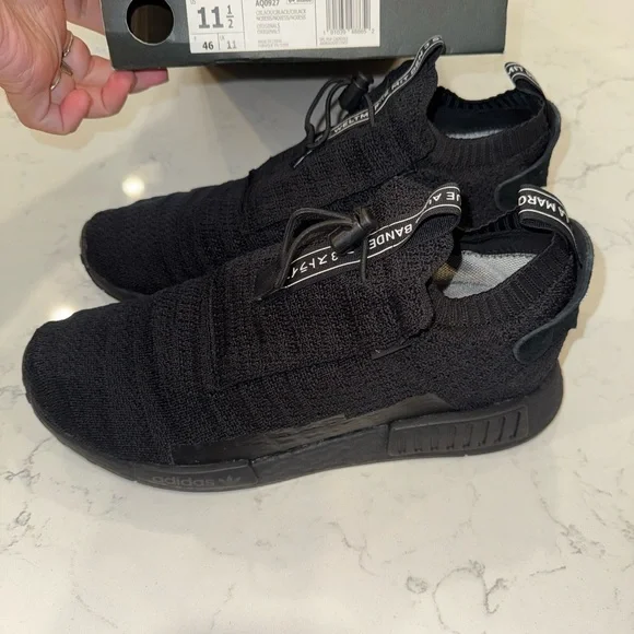 Adidas NMD R1 Triple Black Sneakers - Picture 2 of 5